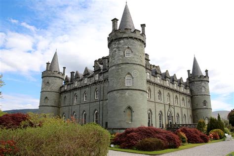 Inveraray Castle on Loch Fyne, Scotland Stock Image - Image of history ...