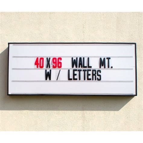 Wall-Mount "Portable" lighted sign 96" x 40" | Changeable letter signs, Letter wall, Light letters