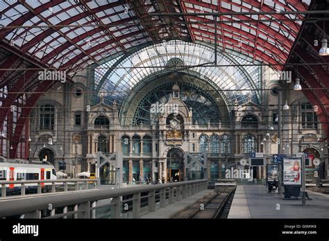 Antwerp railway station train Antwerp Belgium Stock Photo - Alamy