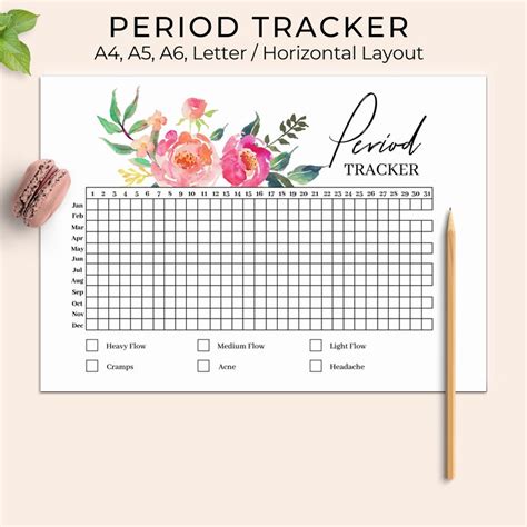 Cute Period Tracker Printable