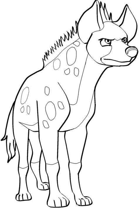 Hyena Printable Coloring Pages