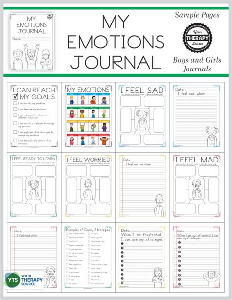 Emotional Regulation Worksheets - For Boys and Girls - Your Therapy Source