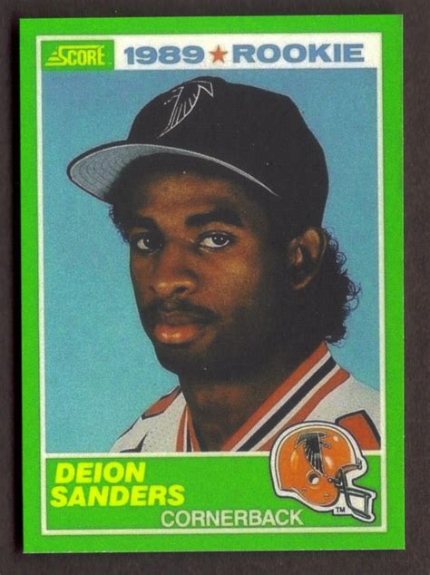 DEION SANDERS Rookie Card RP 246 Falcons 1989 S Free Shipping | Etsy