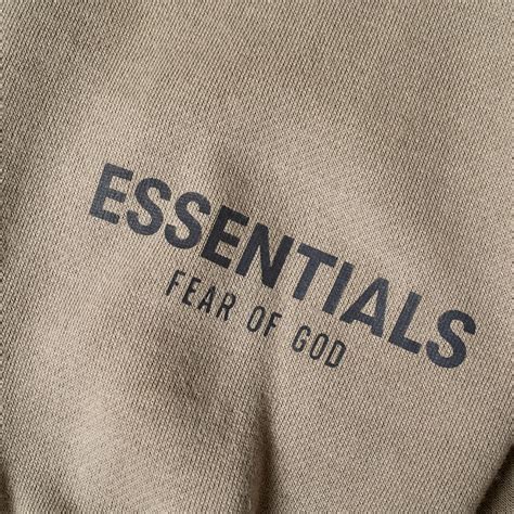 Fear of God ESSENTIALS Front Logo Popover Hoody Charcoal | END.