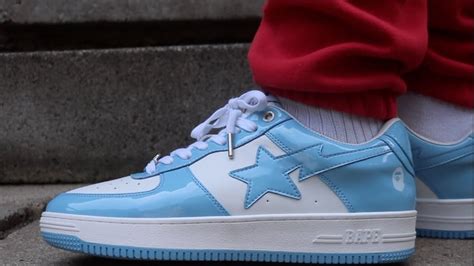 A Bathing Ape Bape Sta Low Baby Blue (On-Foot) - YouTube