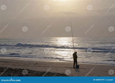 Early Morning Fisherman on Durban S Blue Lagoon Beach Editorial Stock ...