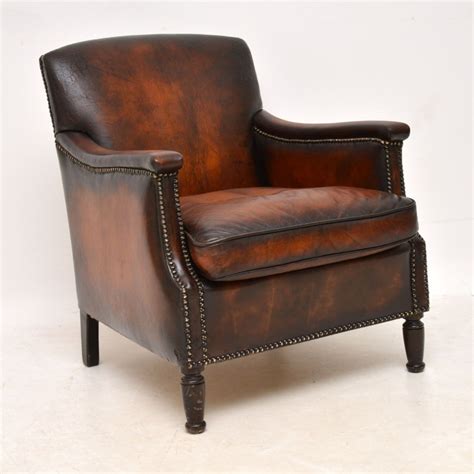 Small Antique Leather Armchair