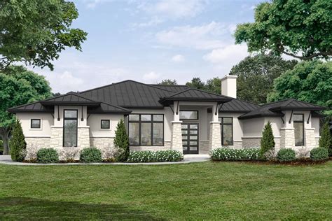 Plan 430066LY: Modern Hill Country House Plan with 3 Bedrooms Plus ...