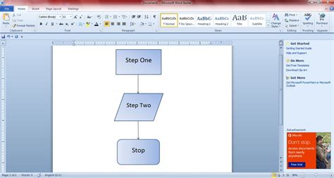 Microsoft Office Flowchart Template 2010 Database