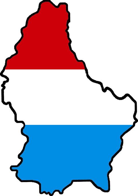 Luxembourg Flag Map