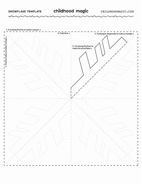 Printable Snowflake Cutting Template