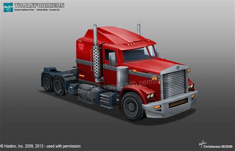 Transformers Prime Optimus Prime Truck Mode Preliminary Concept Image ...