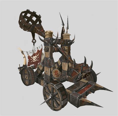 ArtStation - Orc catapult, kim soung min Fantasy Weapons, Fantasy Rpg, Medieval Fantasy, Dnd, 2d ...