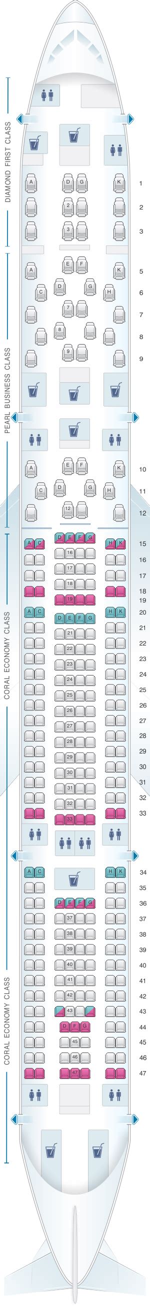 Plan de cabine Etihad Airways Airbus A340 600 | SeatMaestro.fr