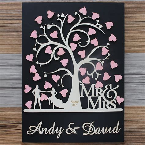 Aliexpress.com : Buy 3D Personalized Wedding Guest Book Frame,Rustic ...