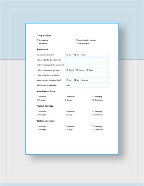 Company Information Sheet Template in Google Docs, Word, Pages, PDF ...