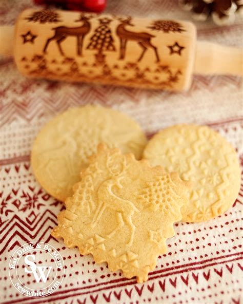 Embossed Rolling Pin Biscuit Recipe - Christmas Spiced Biscuits