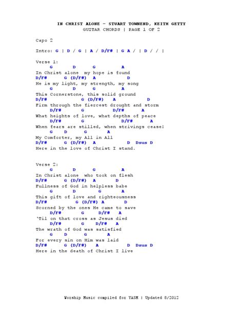 In Christ Alone Chords - Sheet and Chords Collection