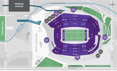 Stadium Maps | U.S. Bank Stadium