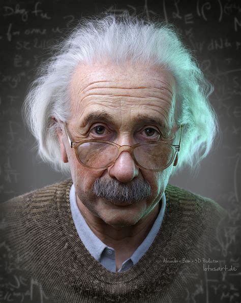 Albert Einstein 3D Portrait - Project - Evermotion