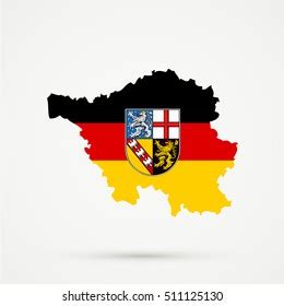 Saarland Map Saarland Flag Colors Editable Stock Vector (Royalty Free) 511125130 | Shutterstock