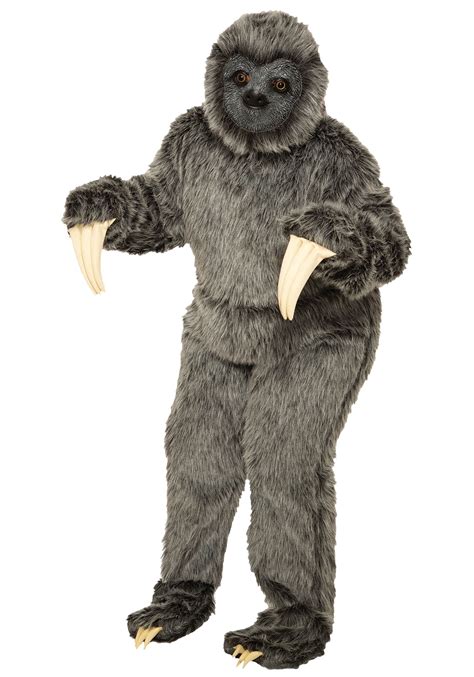 Adult Gray Sloth Mascot Costume