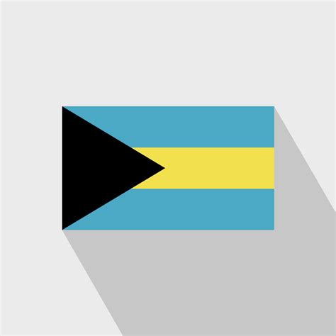 Bahamas flag Long Shadow design vector 14291108 Vector Art at Vecteezy