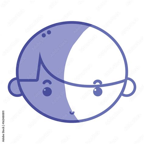 silhouette child boy face with hairstyle design Stock Vector | Adobe Stock