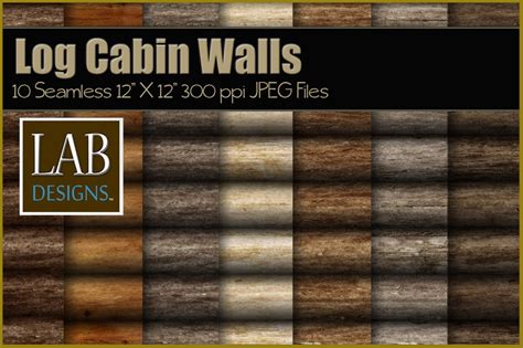 10 Wood Log Cabin Wall Textures | Textures ~ Creative Market