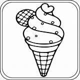 Empty Ice Cream Cone Coloring Page sketch template