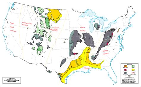 Coal Fields of the Conterminous U.S. Map