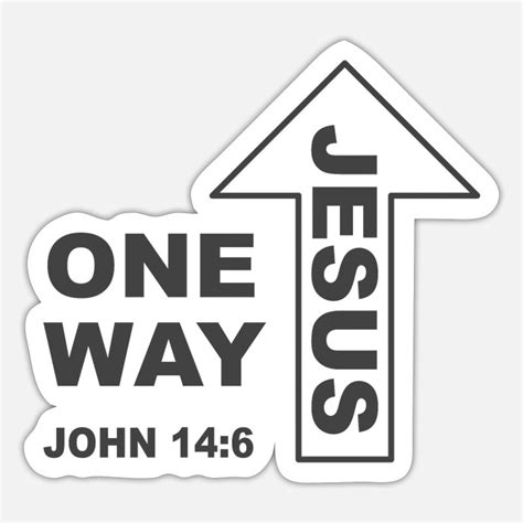 One-way-jesus Stickers | Unique Designs | Spreadshirt