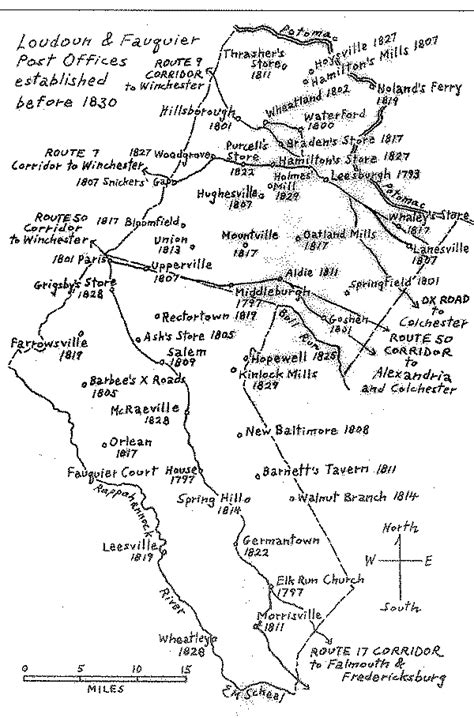 Early Post Offices in Loudoun County | History of Loudoun County, Virginia