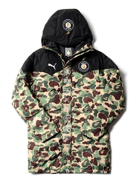 BAPE X Puma Long Camo Jacket Military Men’s and Women’s Parka A Bathing Ape Camouflage Coat ...