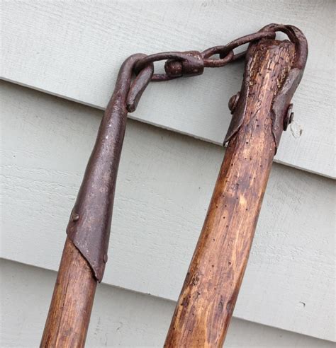 19th Cent Corn Flail in ANTIQUE FARM TOOLS