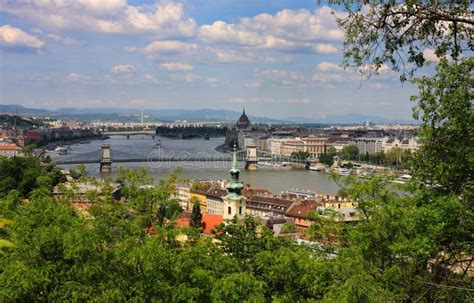 Budapest View from Hill Gellert Stock Image - Image of daylight, danube ...