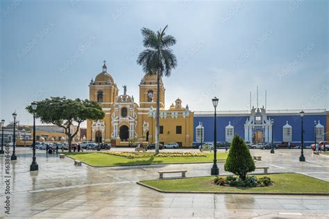 Main Square (Plaza de Armas) and Cathedral - Trujillo, Peru Stock Photo ...