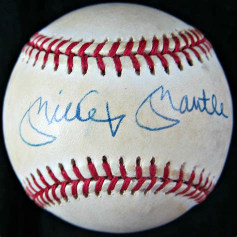 Mickey Mantle Autographed Baseball - Memorabilia Center