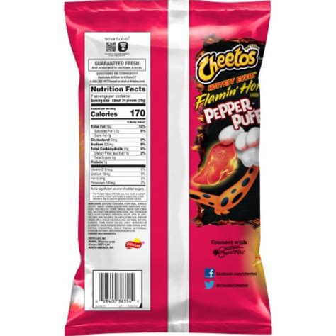 Cheetos® Flamin' Hot® Pepper Puffs Cheese Flavored Snacks, 7 oz - Fry’s Food Stores