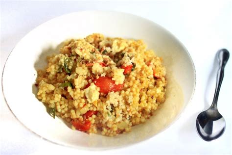 Meatless Monday: Acini di Pepe with Tomatoes, Spinach and Feta | Forbidden Rice Blog