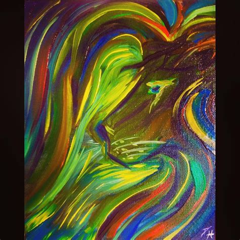 MY GOD REIGNS! Lion of Judah painting with swirls of the breath of God. Holy Spirit inspired, by ...
