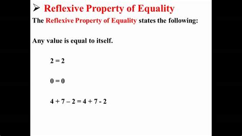 Reflexive Property of Equality - YouTube