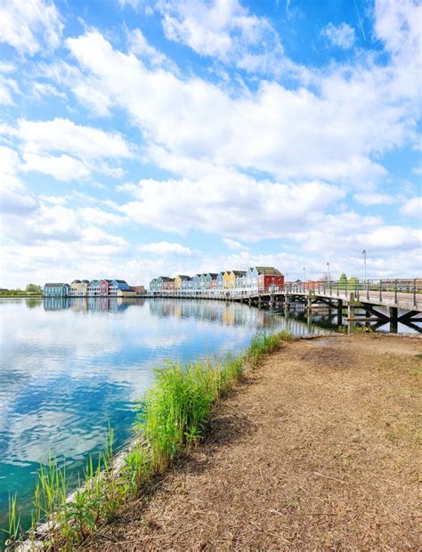 Houten, Netherlands - Traditional Dutch Houses on Canal Stock Image ...