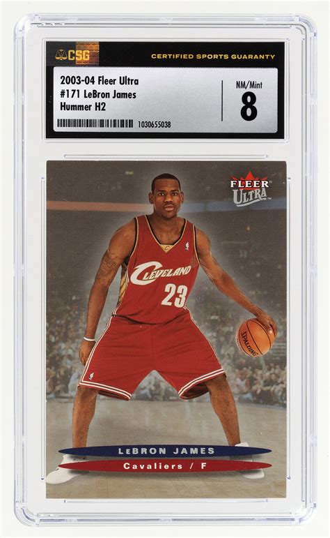 Hake's - 2003-04 FLEER ULTRA #171 LEBRON JAMES HUMMER H2 ROOKIE CARD ...