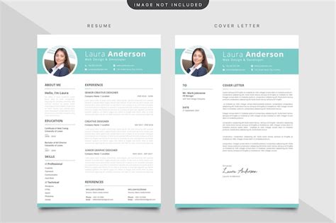 Free Vector | Minimalist CV template with Cover Letter template