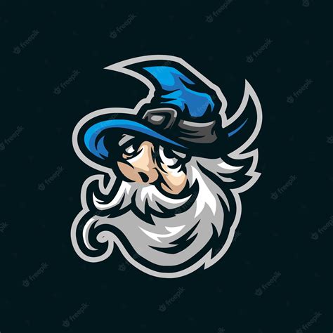 Premium Vector | Wizard mascot logo design with modern illustration concept style for badge ...