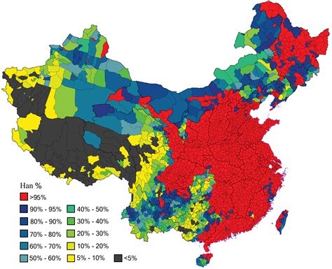 Map: Han Population in China - The Sounding Line