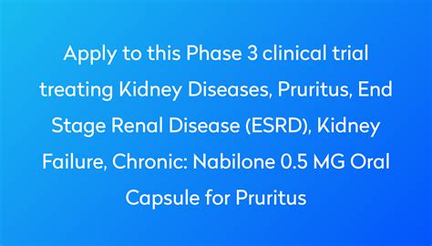 Nabilone 0.5 MG Oral Capsule for Pruritus Clinical Trial 2022 | Power