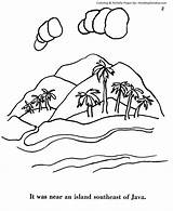Deserted Island Coloring Page sketch template