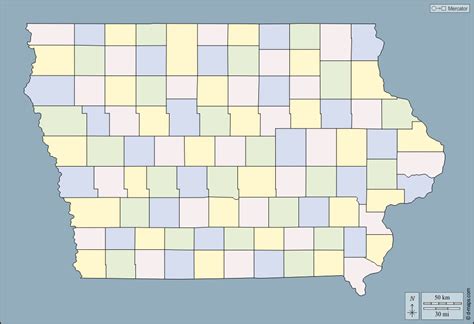 Iowa free map, free blank map, free outline map, free base map outline ...